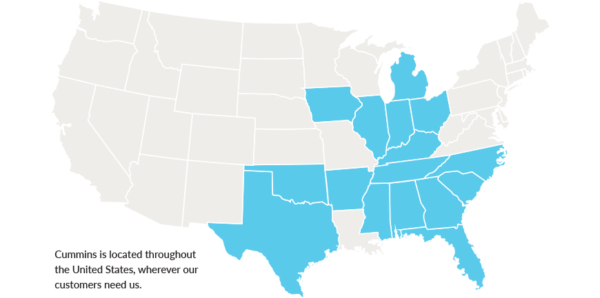 Cummins location map