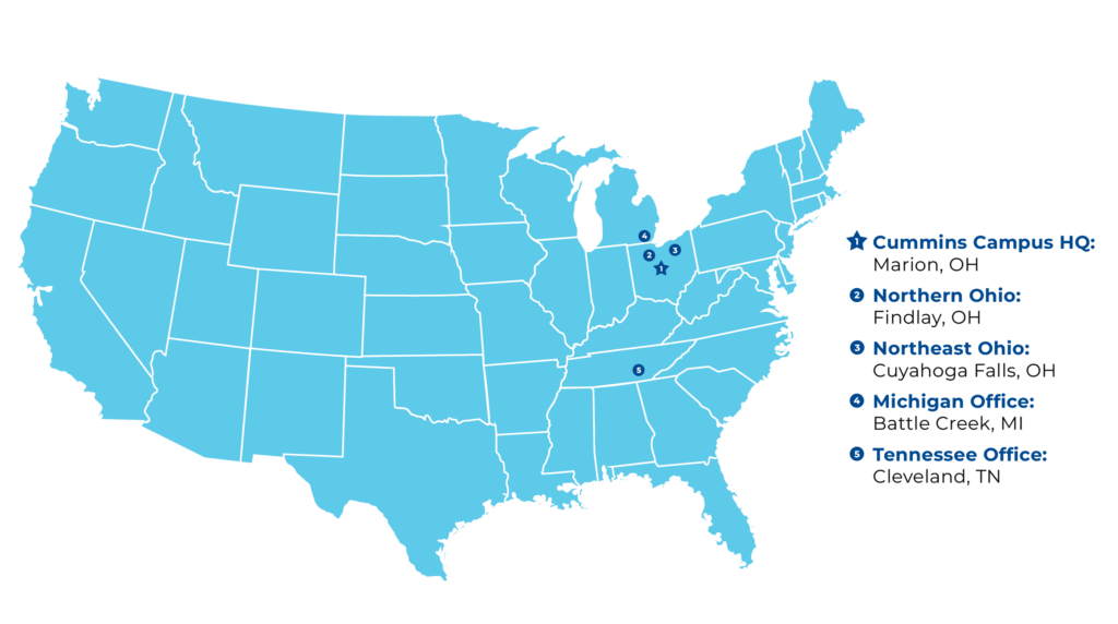 Cummins Facility Services - Office Map